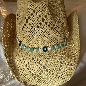 Women's Western Cowgirl Hat Men's Cowboy Hat Straw